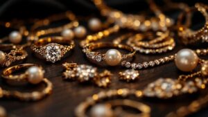 Schmuck mit Perlen und Edelsteinen